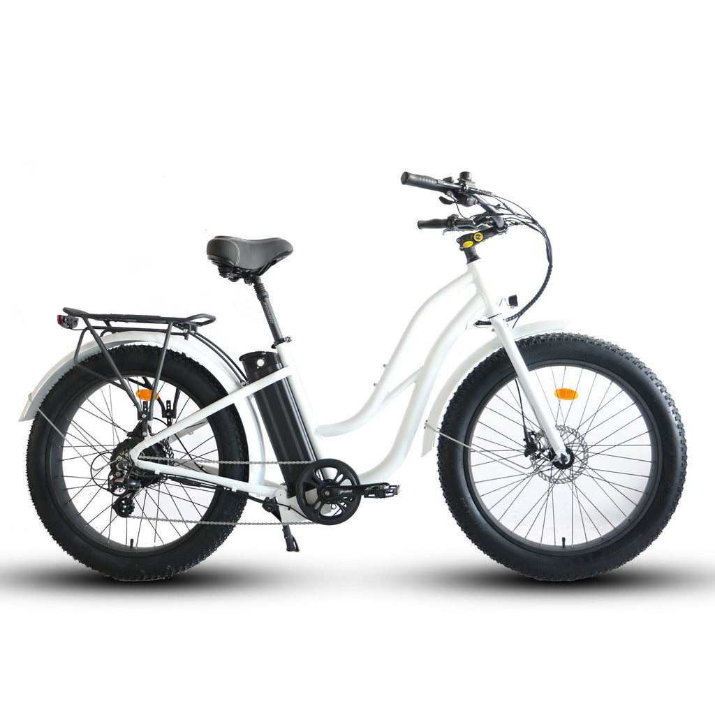 Costal Cruisers Fat Tire Step Thru 26x4 - 52v Beach Cruiser Electric Bike